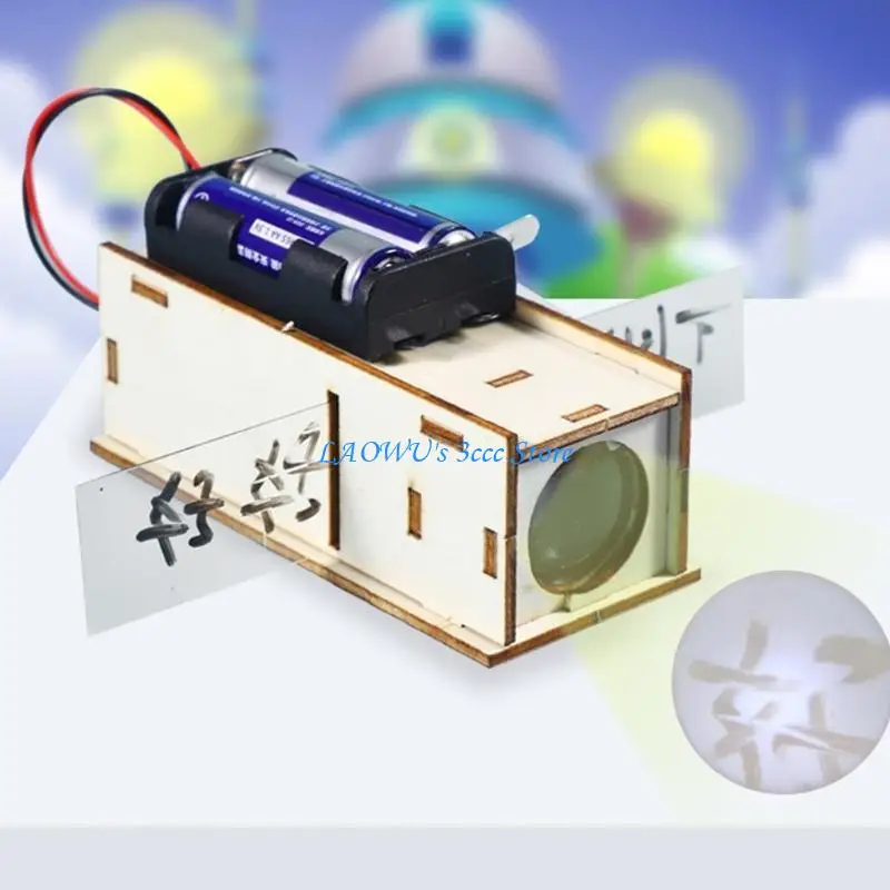 Y8AD Slide Projector Model собрал модель моделей STEM Изучение игрушек научные эксперименты ручной работы школьные