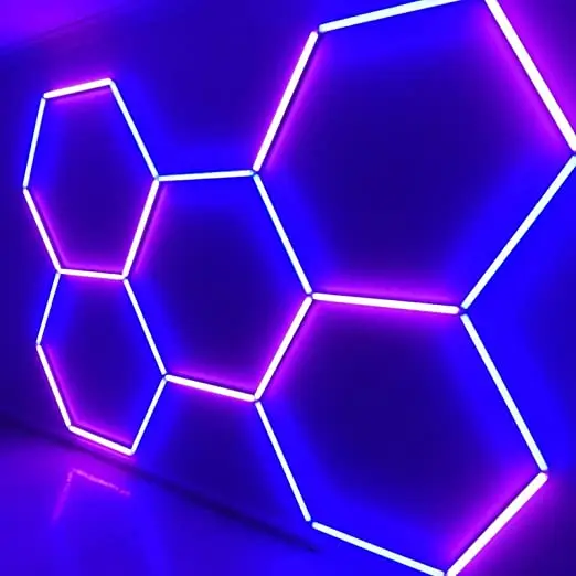 Modern Hexagon LED Garage Light Super Bright RGB  LED Car Garage Light,  Hexagonal Grids for Shopping Mall