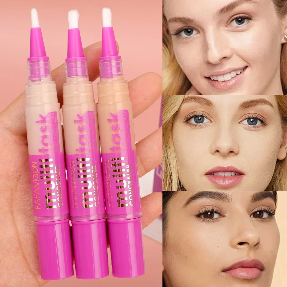 Lápiz de base corrector líquido, maquillaje de Círculos oscuros, alta cobertura, forma de acné, modificar el tono de la piel, impermeable, cosmético de maquillaje