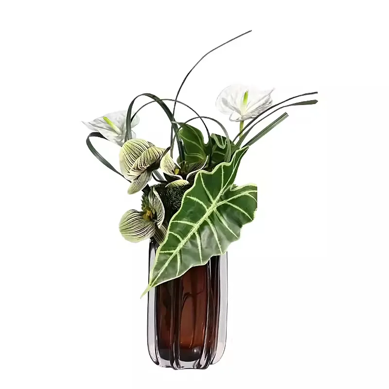 

New Chinese modern simulated flower set ornament, living room dining table fake flower decoration