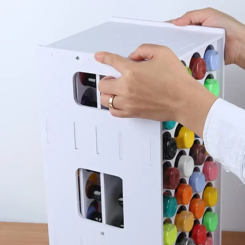 DurableRotatable Paint Storage Tower 72 Hole Craft Paint Storage Rack Paint Storage Box Shelf