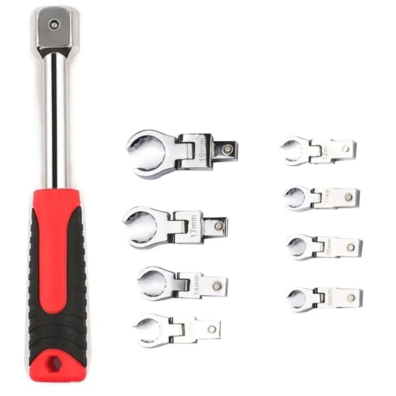 

A04G-Shaking Head Wrench Portable Ratchet Wrench Rotatable Removable Flexible Torque Spanner Ratchet Handle Wrench Hand Tool