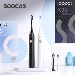 Soocas x3s sonic elektrische zahnbürste ipx8 wasserdicht 180 tage batterie lebensdauer ultraschall zahnbürste ultra weiche borsten düsen