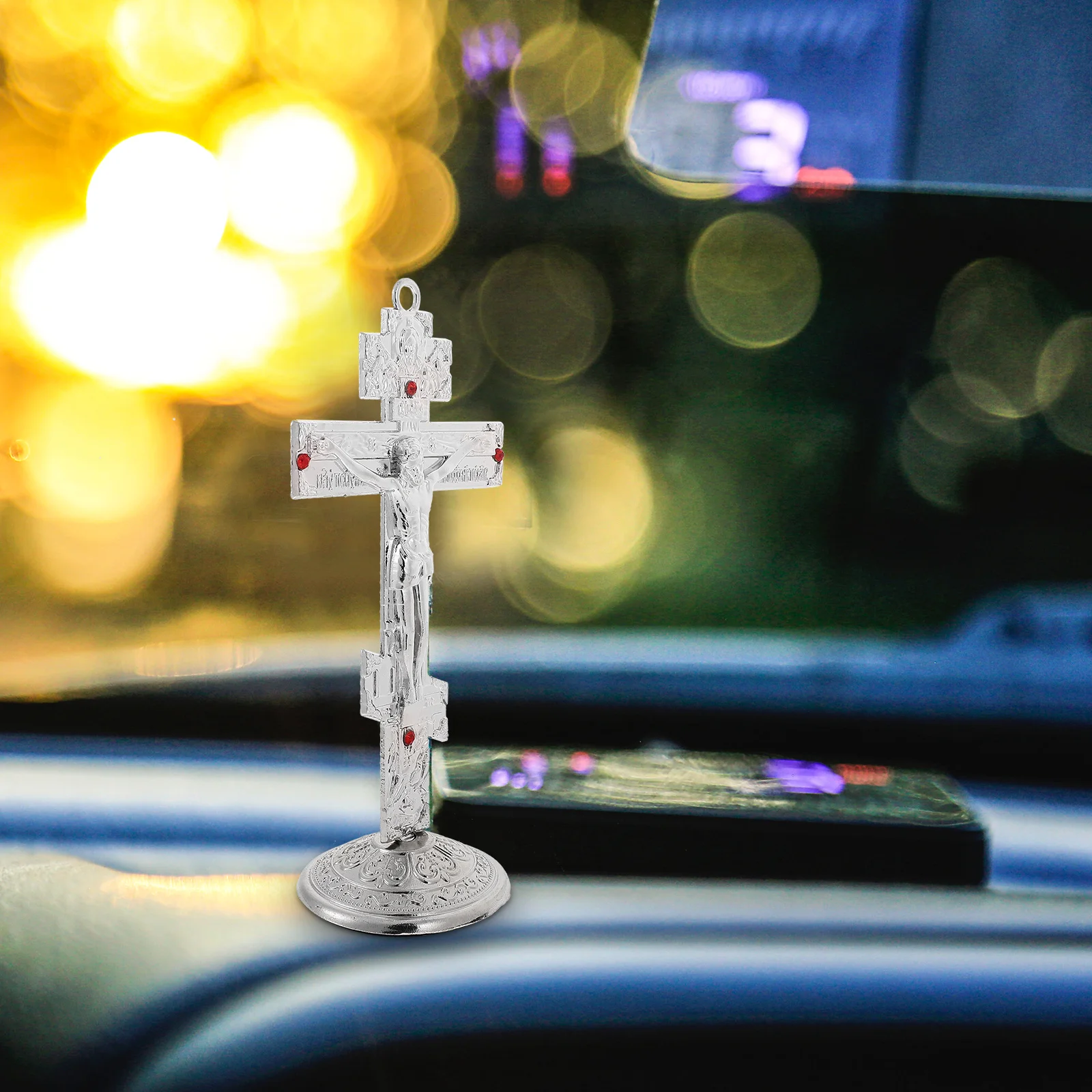 

Metal Ornament Cross Wall Decor Stainless Steel Rhinestone Religious Home Office Gothic Wall Crosses Cross Art