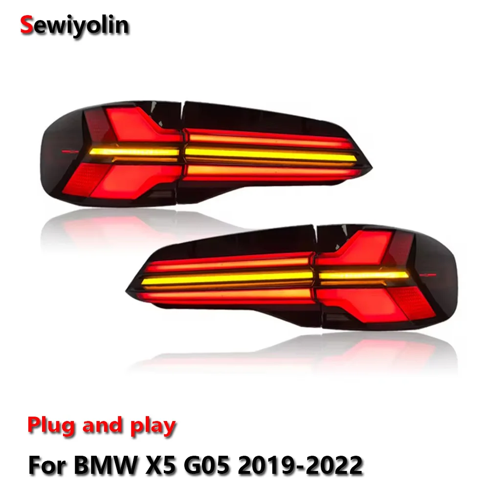 

Car LED Tail Light Assemblies For BMW X5 G05 2019-2022 Auto Rear Fog DRL Brake Turn Signal Lamp Plug and Play