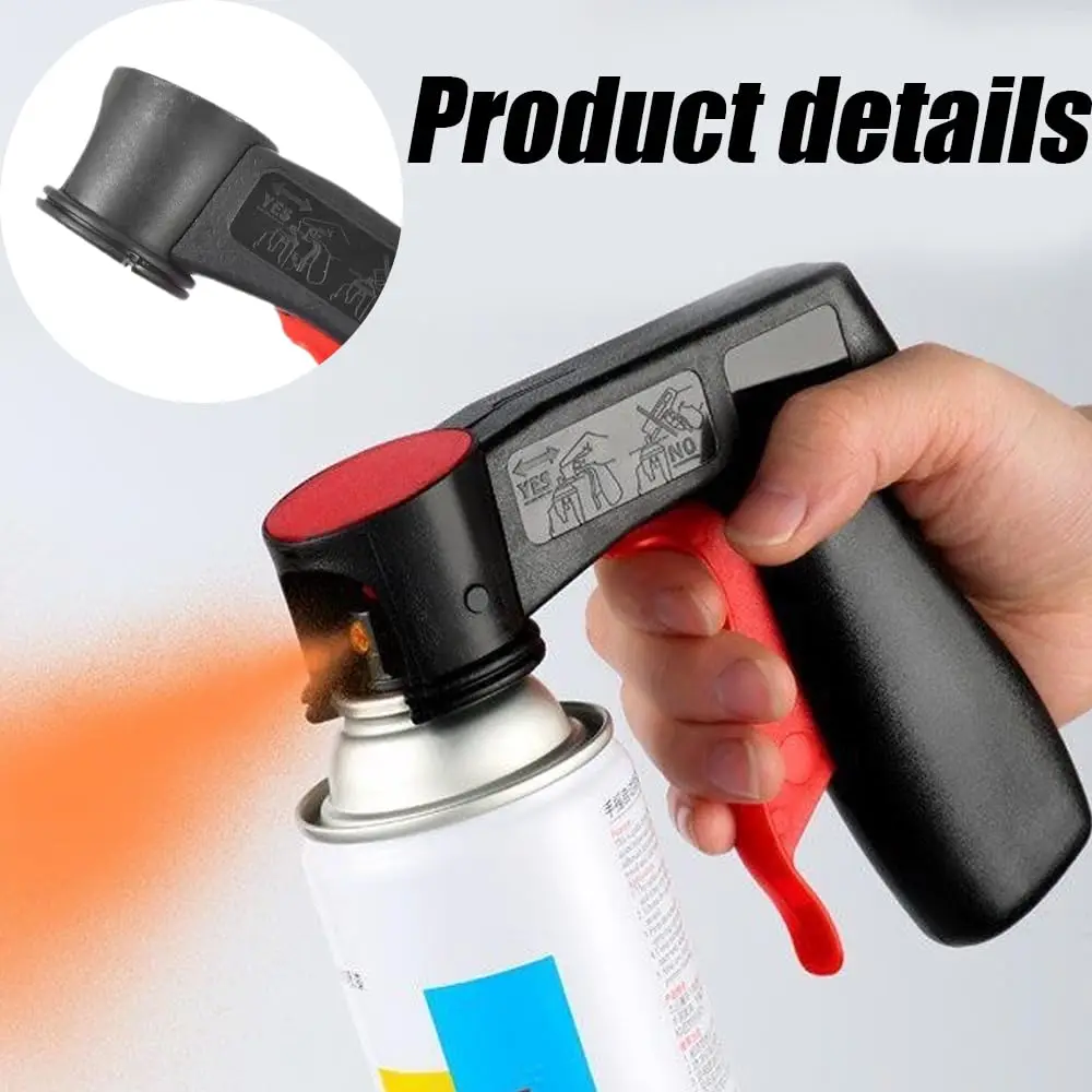 Rafford 2-teiliger tragbarer Sprühlackengriff aus Kunststoff, universell, wiederverwendbar, für Autos, Farbwechselfolie, zum Einfügen, selbstspritzendes Handspray, Gu – Detail 3