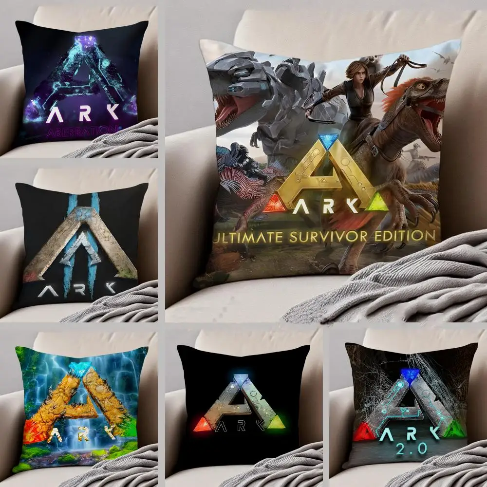 Survival game Ark Survival Evolved Cushion Cover Throw Pillow Cover Hidden Button Durable Polyester Chair Cushion