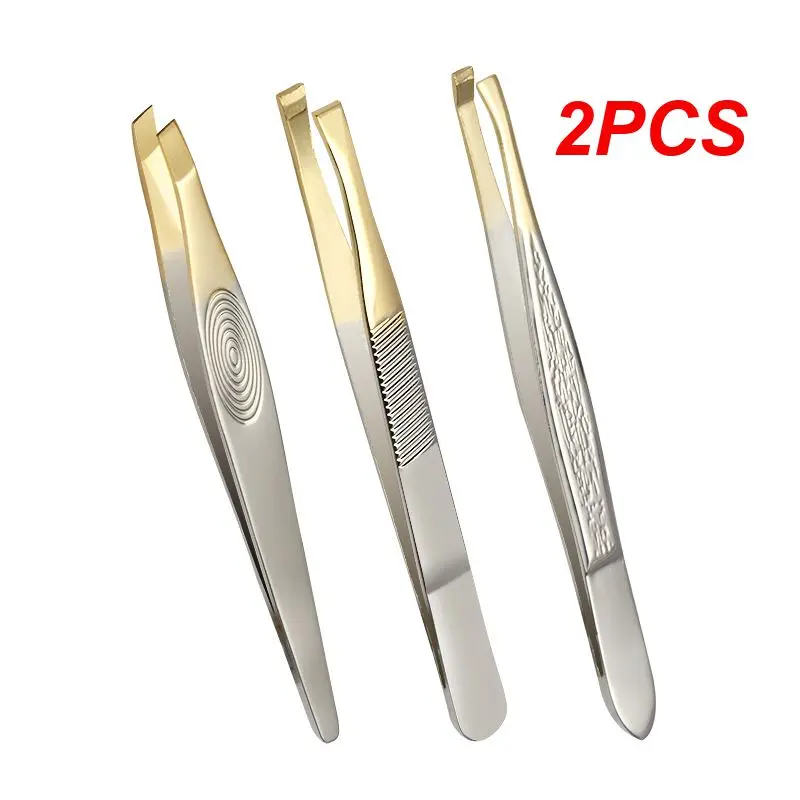 2PCS Eyebrow Trimmer Precise Facial Hair Remover Convenient Slanted Tip Makeup Tools Precision Tool Innovative Stainless Steel