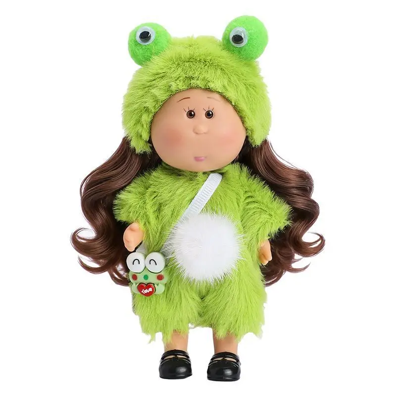 14cm Mini Mia Potato Doll with Hanging Rope, Girl's Bag, Dress up Doll Set, Including Clothes