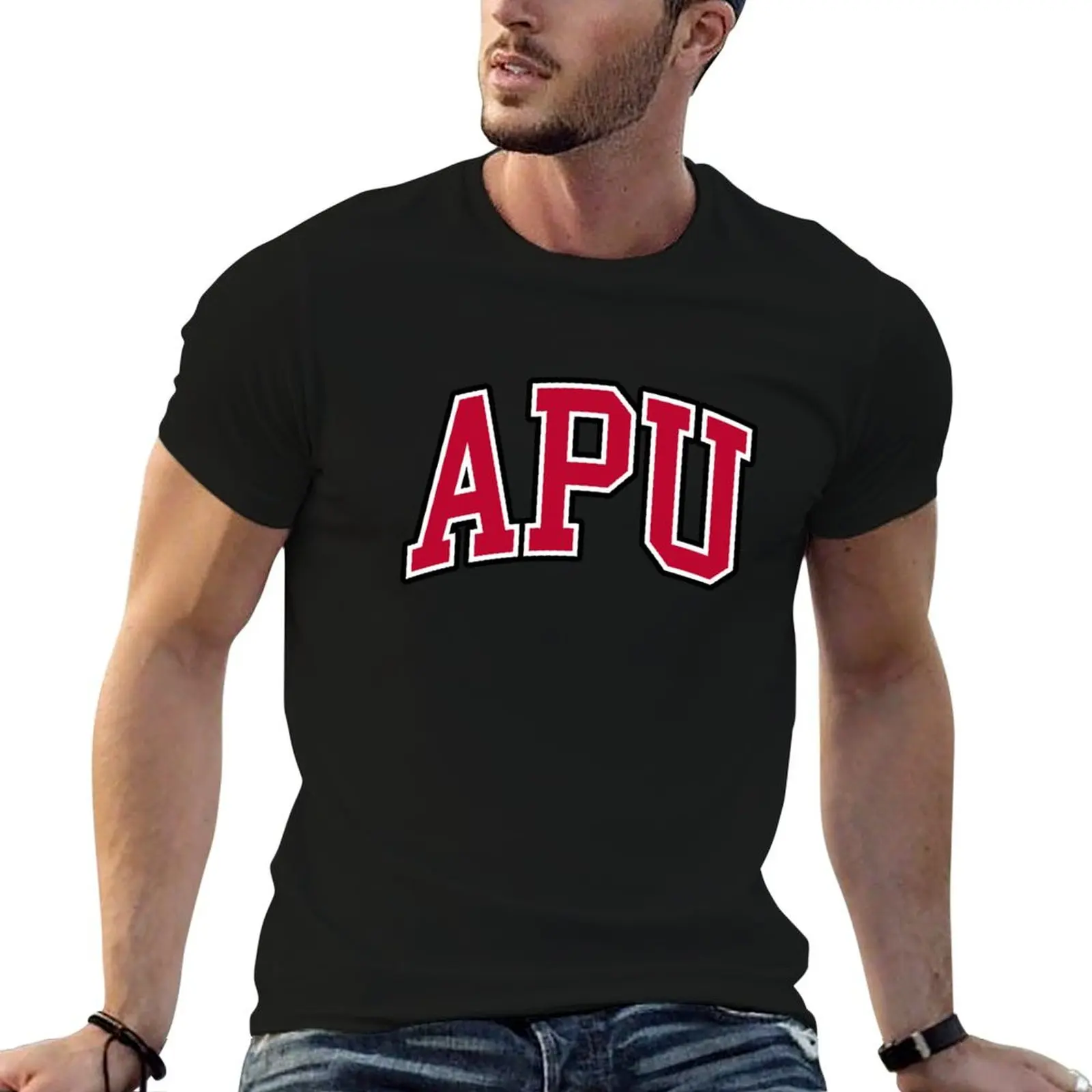 azusa pacific - college font T-Shirt All Match Print Short Sleeve Top
