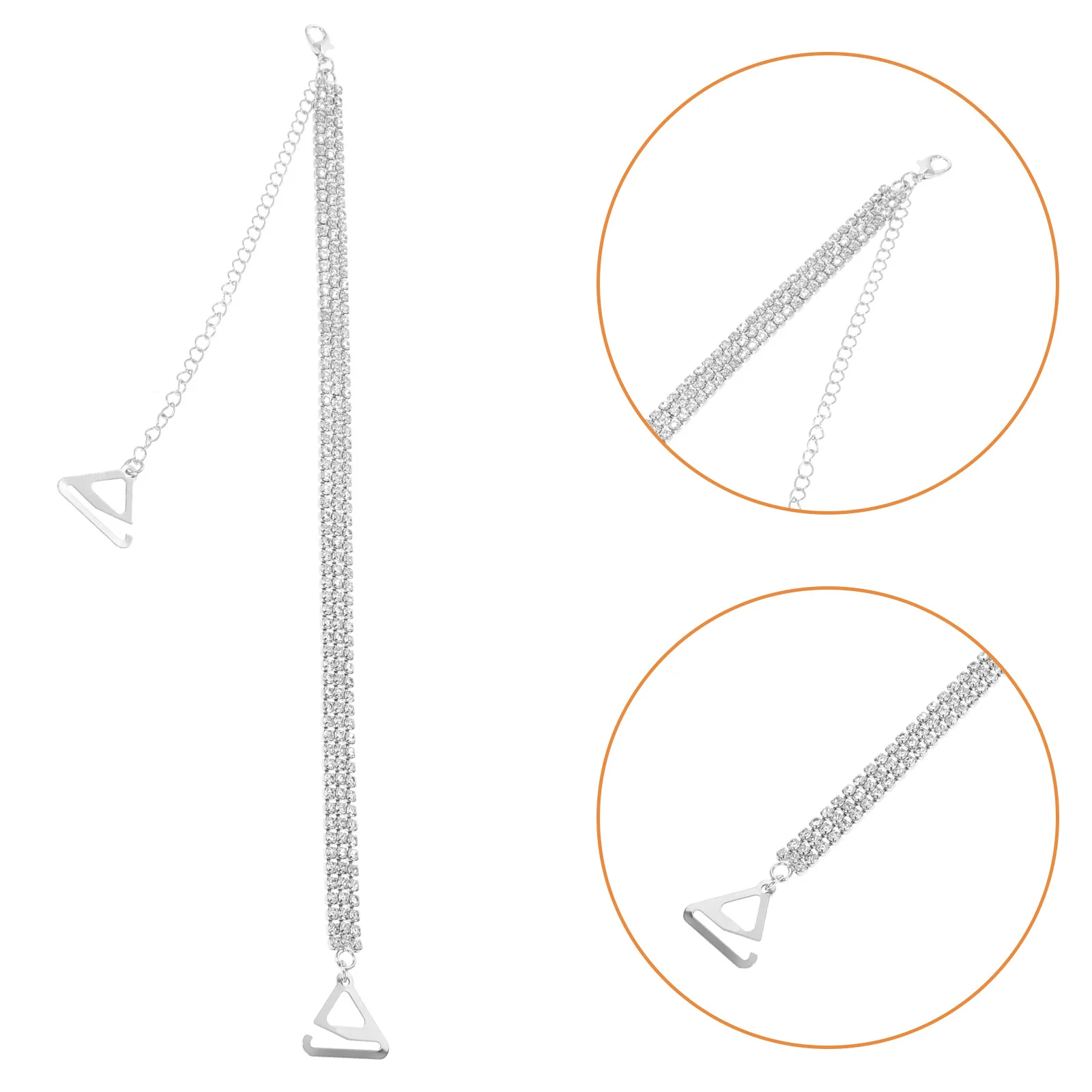 

1Pair Rhinestone Bra Strap Holder Non-Slip Underwear Shoulder Straps Simple Stylish Bra Straps Replacement for Vests Halter Tops
