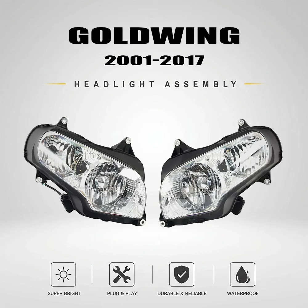 For Honda Goldwing 1800 GL1800 2001-2017 Motorcycle Headlight Head Light Lamp Assembly