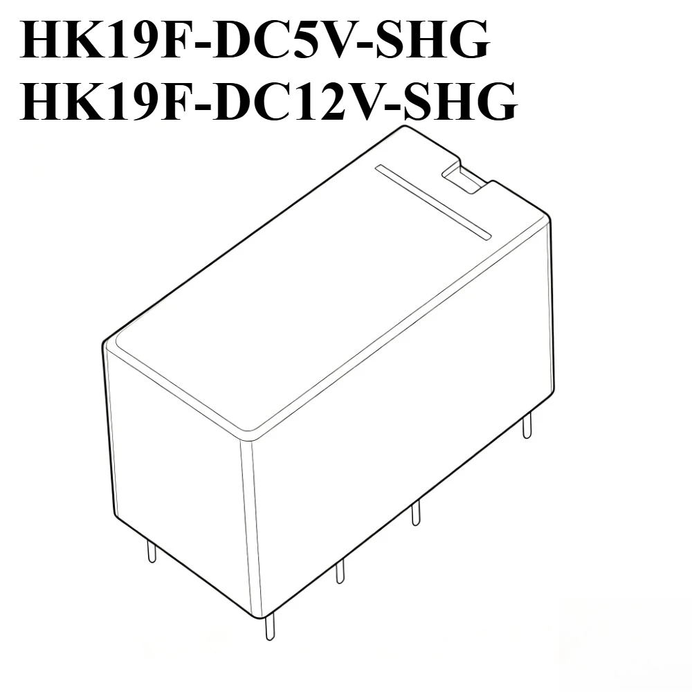 10 PCS Original Coil DPDT 8 Pin 2NO 2NC Mini Power Relays PCB Type  HK19F HK19F-DC5V-SHG HK19F-DC12V-SHG HK19F-DC24V-SHG
