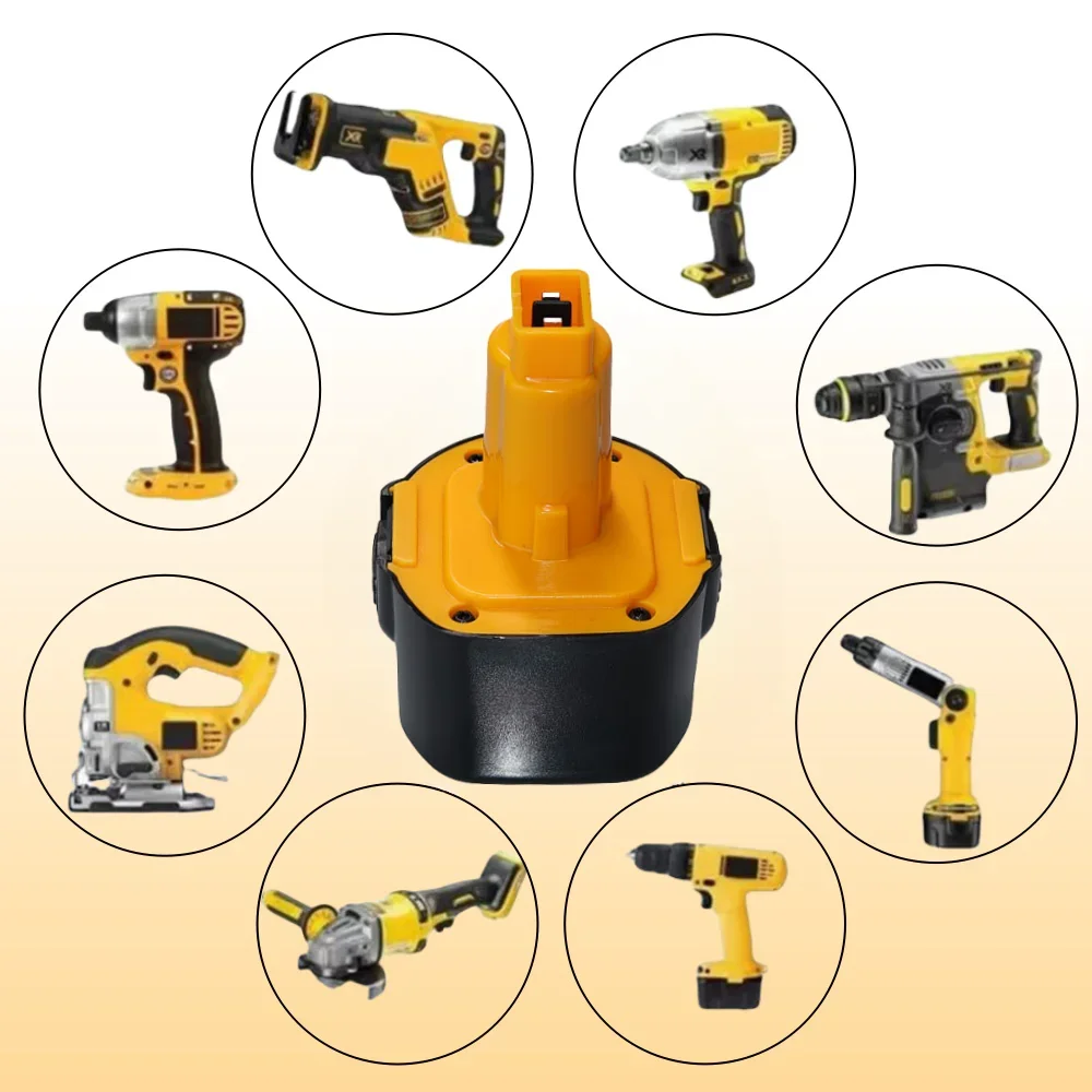 Per Dewalt 9.6V Batteria per elettroutensili 4800mAh Ni-MH Batteria di ricambio DE9061 DE9062 DW9061 DW9062 DE9036 DW911 DW921 DW9614