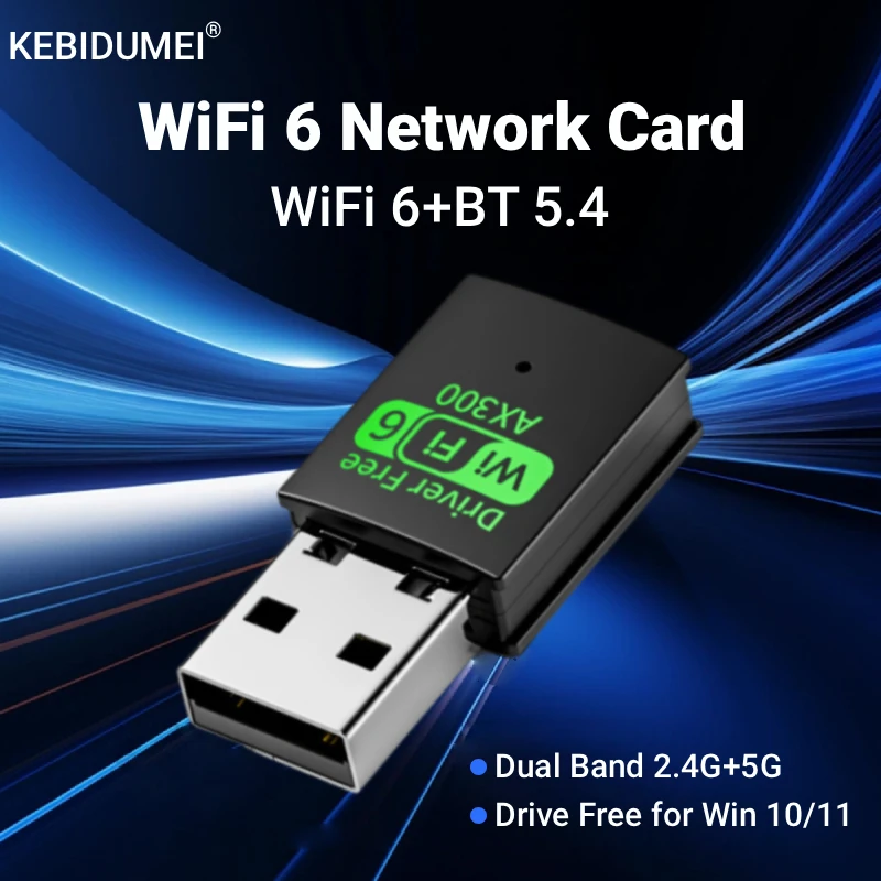 

2 IN 1 USB WiFi Bluetooth Adapter 900Mbps 2.4G/5GHz Dual Band Wi-Fi 6 Dongle High-Speed Wireless Network Card Receiver Laptop PC