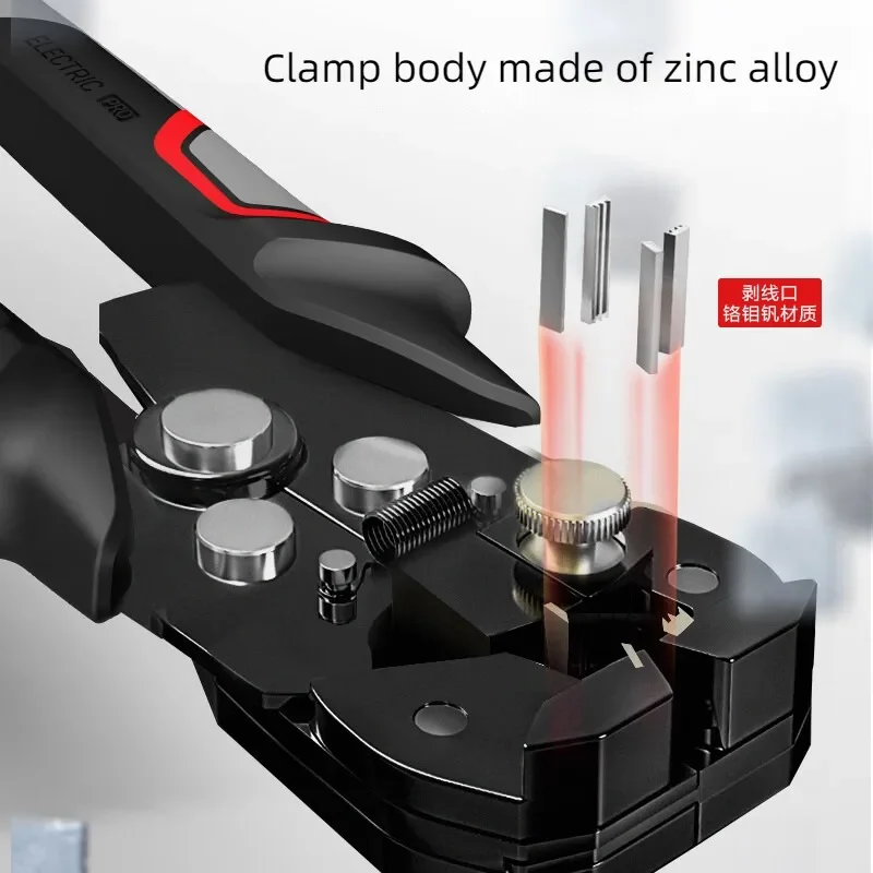 Deli เครื่องปอกสายไฟอัตโนมัติเครื่องตัดสายเคเบิลอเนกประสงค์ช่างไฟฟ้าเครื่องมือพิเศษ Line CRIMPING Wire Crimper HAND TOOL