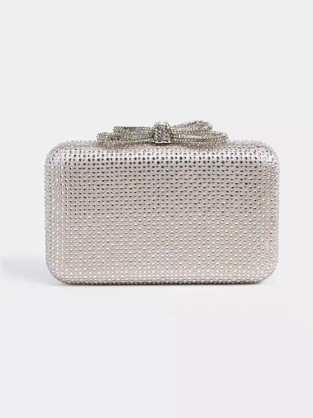 Glitter Diamond Bow Knot Clutch Purse Wedding Party Banquet Bag Shiny Rhinestones Evening Bag Luxury Women Handbag Shoulder Bag