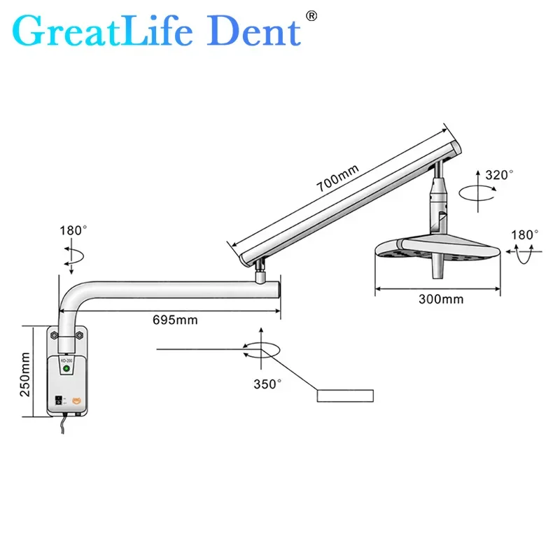 GreatLife Dent 27 żarówek 36w KWS Pet Surgery klinika stomatologiczna przełącznik dotykowy naścienny egzamin chirurgiczny bezcieniowa lampa LED