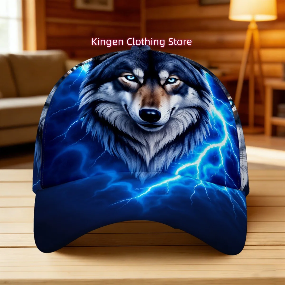 1pc Featuring an Electric Wolf Spirit Design, This Classic Baseball Cap Is Perfect for Streetwear. It'S a Dad Hat That Embodies