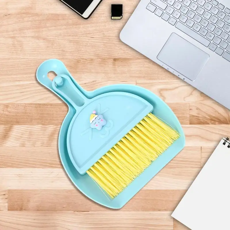 Cartoon Dustpan Set Hangable Cute Keyboard Cleaner Miniature Broom Portable Keyboard Cleaner Comfortable To Touch Multi-Function