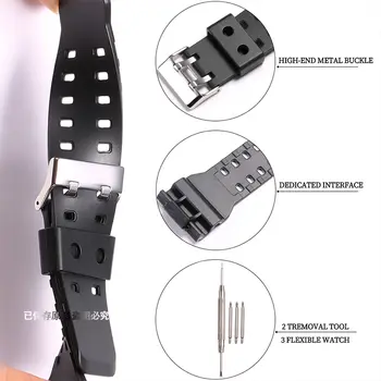 適用於卡西歐 G-Shock GA100 GA-100 GA-110 GA-100C GD120 男士替換錶帶 迷彩配件 8 最佳銷售 GBX 100 - №4