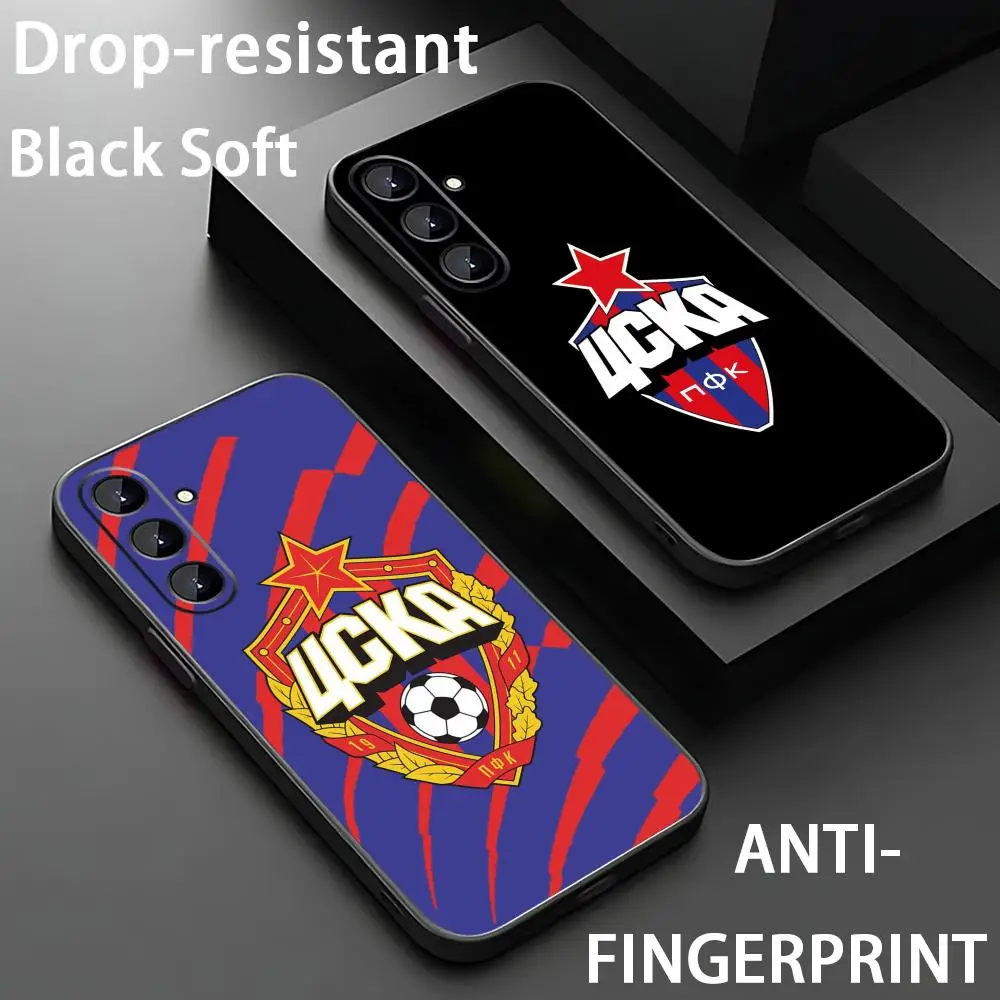 CSKA Moscow Phone Case For Samsung Galaxy S26 S25 S24 S23 S22 S21 Plus Ultra Fold A Soft Black