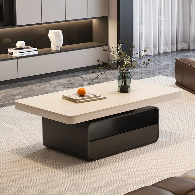 

Rectangle cream wind coffee table rock board apartment living room home coffee tables modern minimalist mesa salón furniture