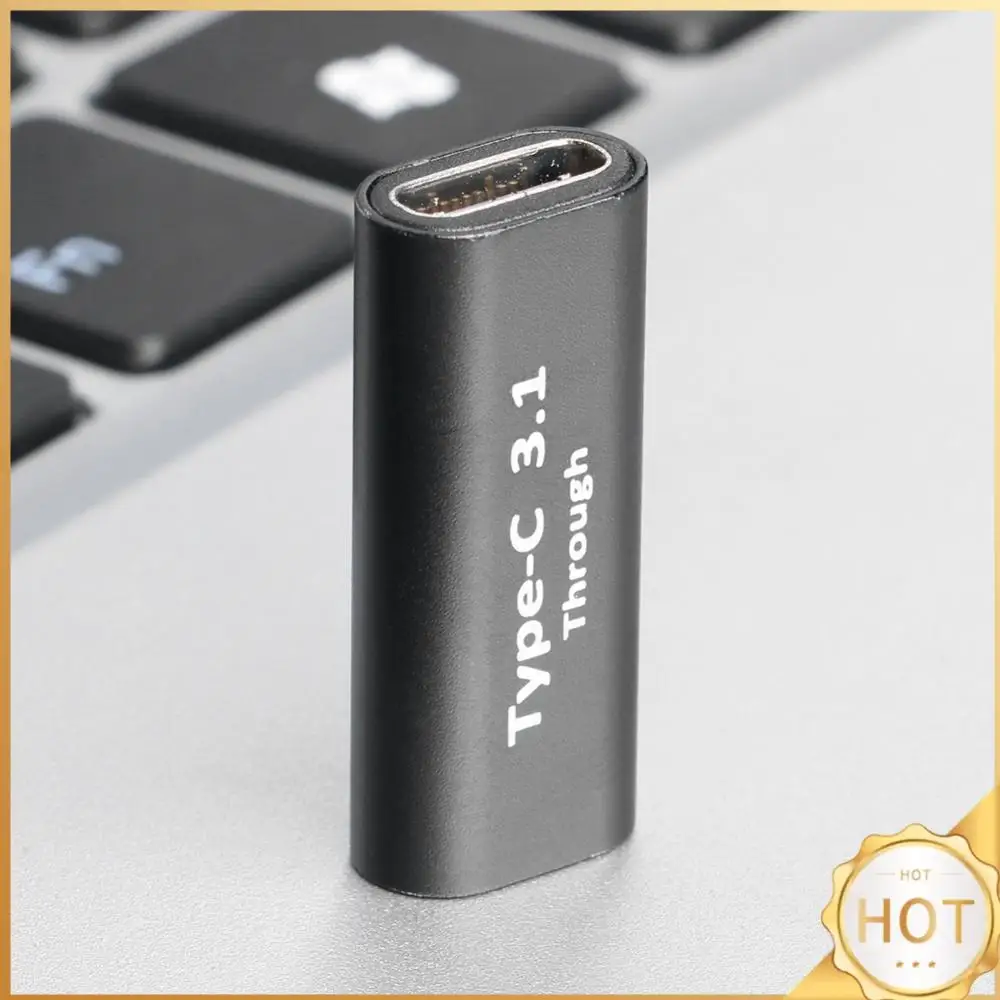 2 قطعة محولات USB للشحن السريع ومزامنة البيانات من النوع C إلى النوع C محولات مستقيمة لمبدل الجنس لأجهزة الكمبيوتر الذكية