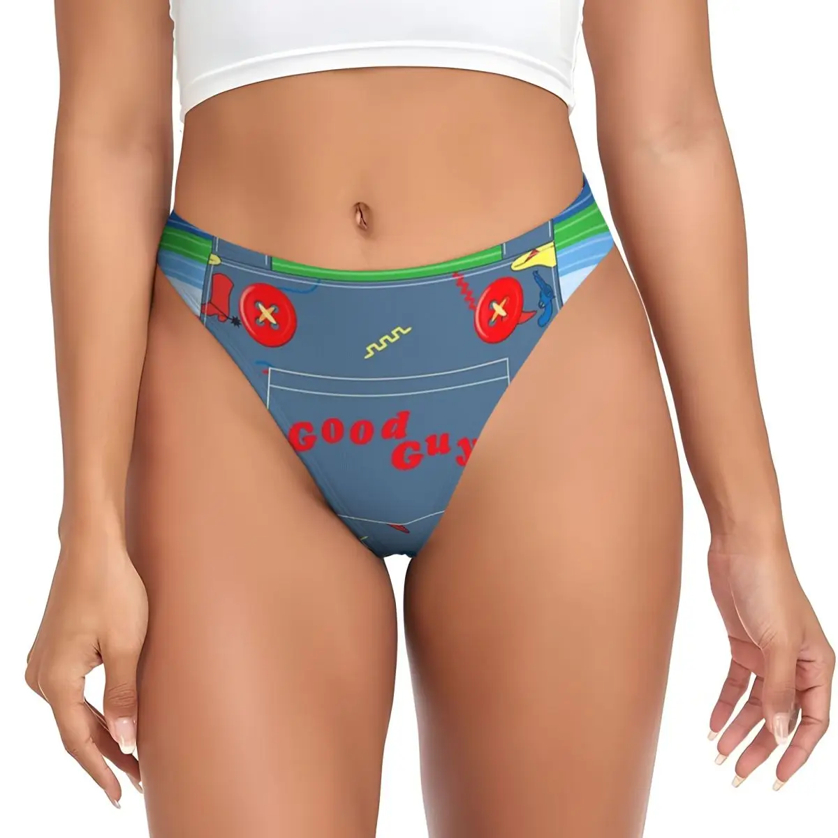 Buoni ragazzi Gioco da bambino Chucky Killer Doll Tuta G-String Mutandine Sexy Traspirante Donna Stretch Perizoma Comfort Biancheria intima