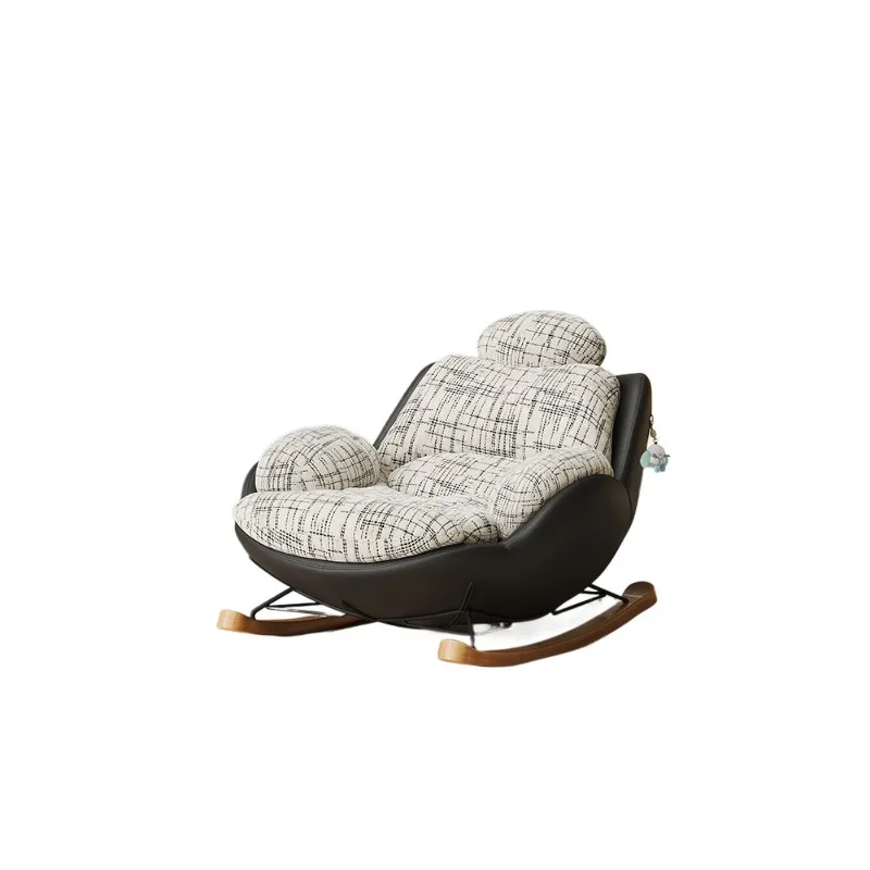 Nordic light luxury rocking chair, lazy lounge chair, home sofa chair, living room balcony, single lounge chair