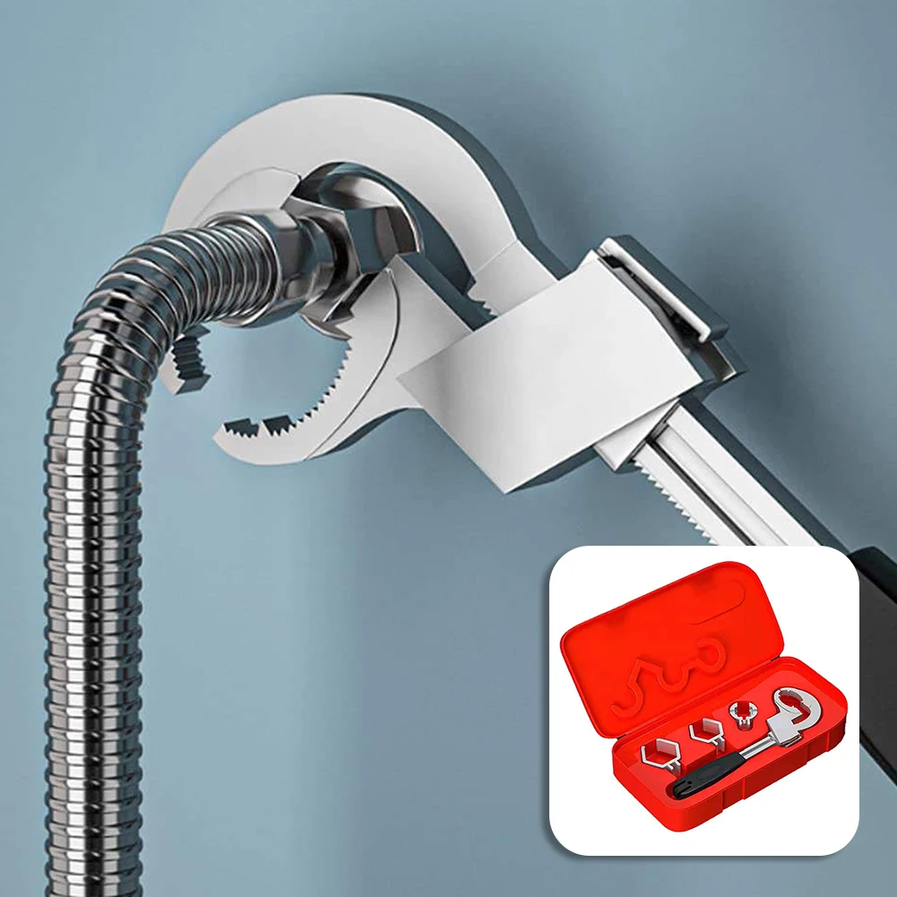 1PC klucz nastawny uniwersalny klucz dwustronny klucz płaski ze stopu aluminium klucz płaski łazienka kran hydrauliczny narzędzia do naprawy zlewu