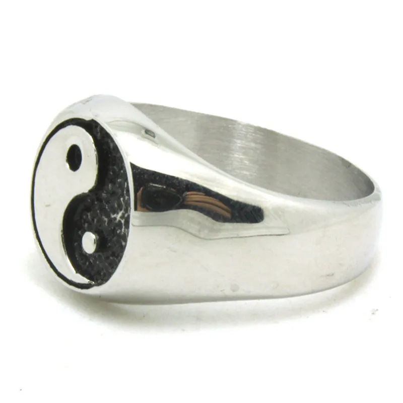 316L Stainless Steel Punk Style Mens Boy The Eight Trigrams Ring