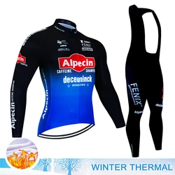 Alpecin Cycling Mtb Male Clothing Bycicle Men's Pants Winter Jersey Thermal Fleece Bib Blouse Jerseys Man Costume Bike Clothes