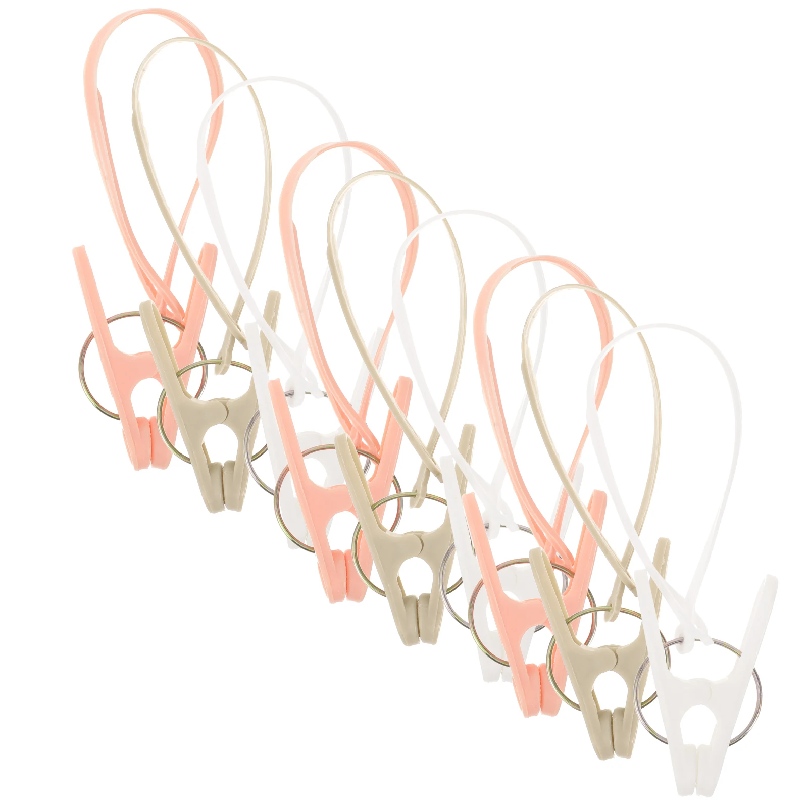 

36pcs Clothespins Anti-Slip Windproof For Underwear Socks Bras Drying With Plastic Cord Band Rope Clothes Pin Laundry Fastener