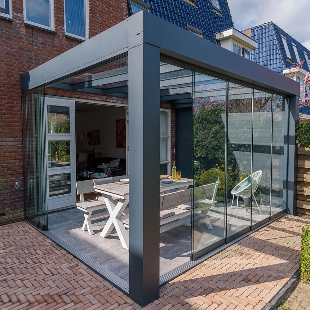 Sunroom Greenhouse Sliding Door French Entrance Interior Door Aluminium Tempered Double Glazed Casement Doors House Room