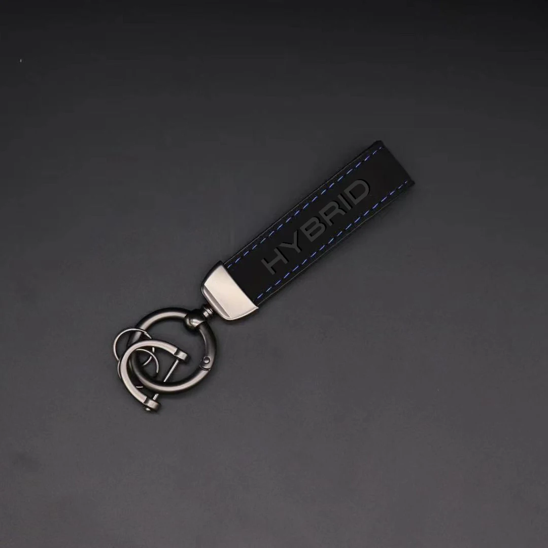 سلسلة مفاتيح سيارة من جلد الغزال عالي الجودة حلقة مفاتيح حساسة لمحرك التزامن الهجين شعار تويوتا بريوس كامري Rav4 يارس كراون أوريس