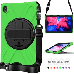 Rugged Case For Lenovo Xiaoxin Pad 11(Tab P11) 2020 Plus 2021 TB-J606F TB-J607F TB-J616F Hybrid Cover With Hand & Shoulder Strap