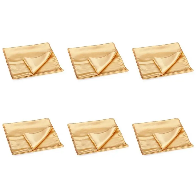 6X Runner Table Cloth Centre In Satin Gold 30 X 275 Cm-[A22I Store]