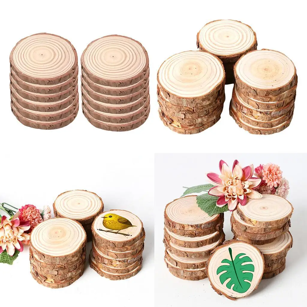 

20-слойные круглые диски с рождественскими деревянными кусочками для хобби своими руками