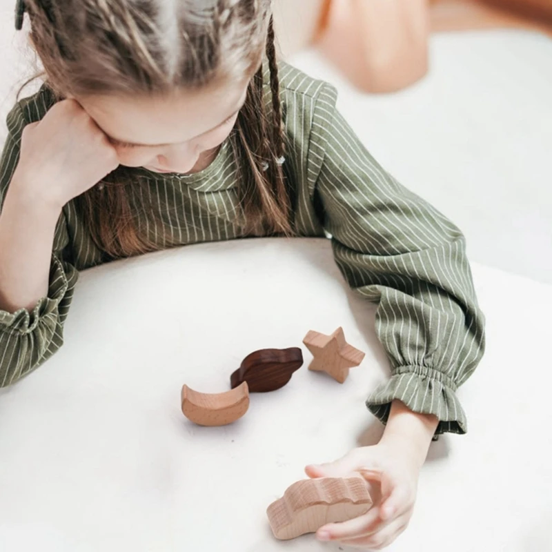 Blocco in legno Giocattolo impilabile per bambini per età 1-3 Regali regali per l'apprendimento precoce per le