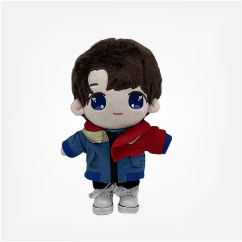 New Fashion Jacket 20CM Cartoon Doll Clothes Popular Fashion Red Blue Splice Coat 3-piece Children's Surprise Gift