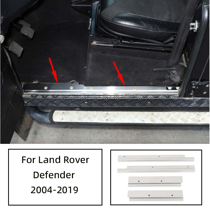 

For Land Rover Defender 2004-2019 Inner door sill edge guard Door protective cover Welcoming pedal Auto parts Stainless steel