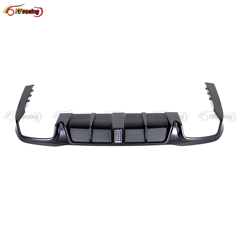 Rocket Style Dry Carbon Fiber Car Rear Diffuser Lip With Exhaust Tips For Mercedes Benz E Class W213 E63 2017-2020