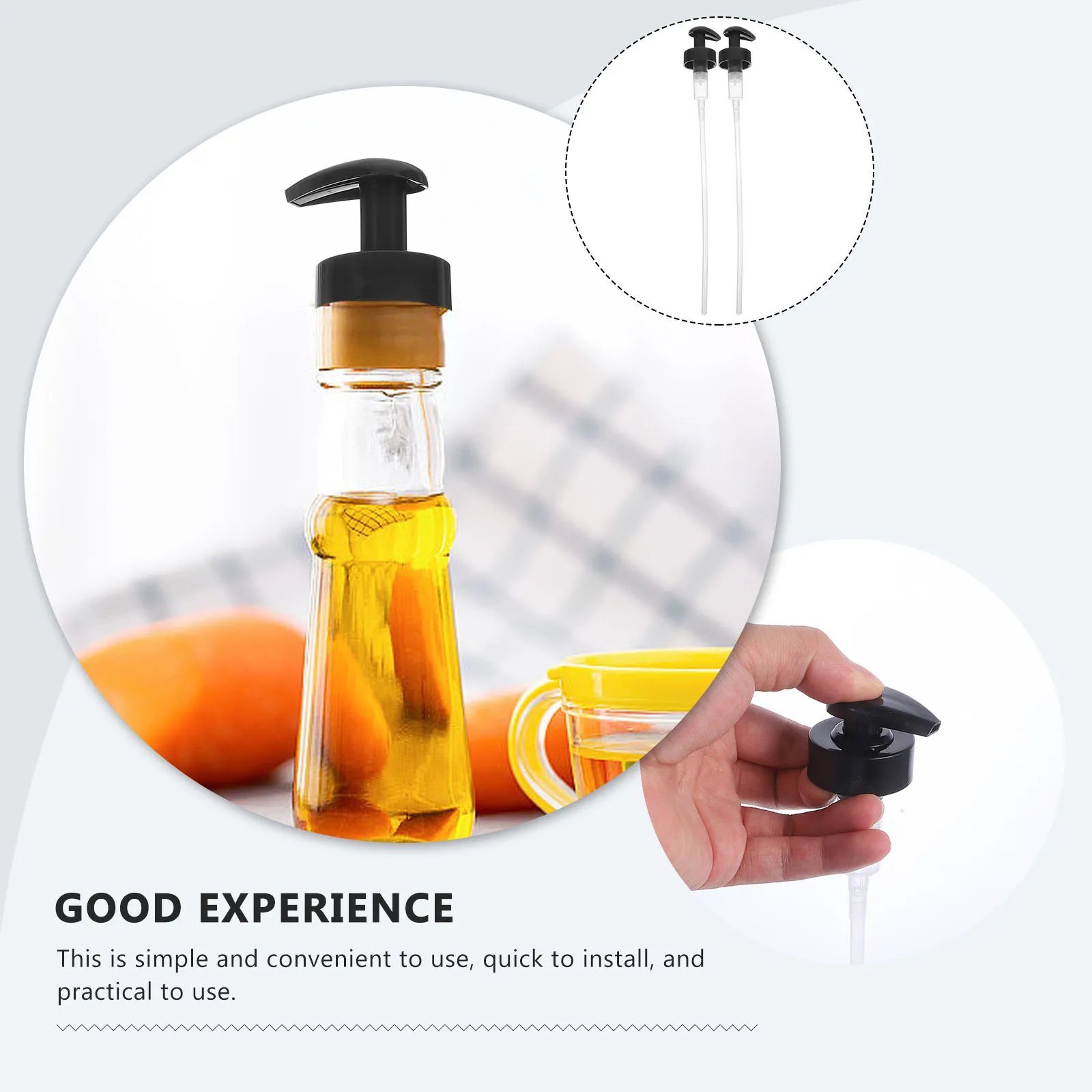 

10 Sets 4mm Black Syrup Bottle Ketchup Press Ketchup Pump Dispenser Pumps Liquid Supplies Kitchen Bar Tools