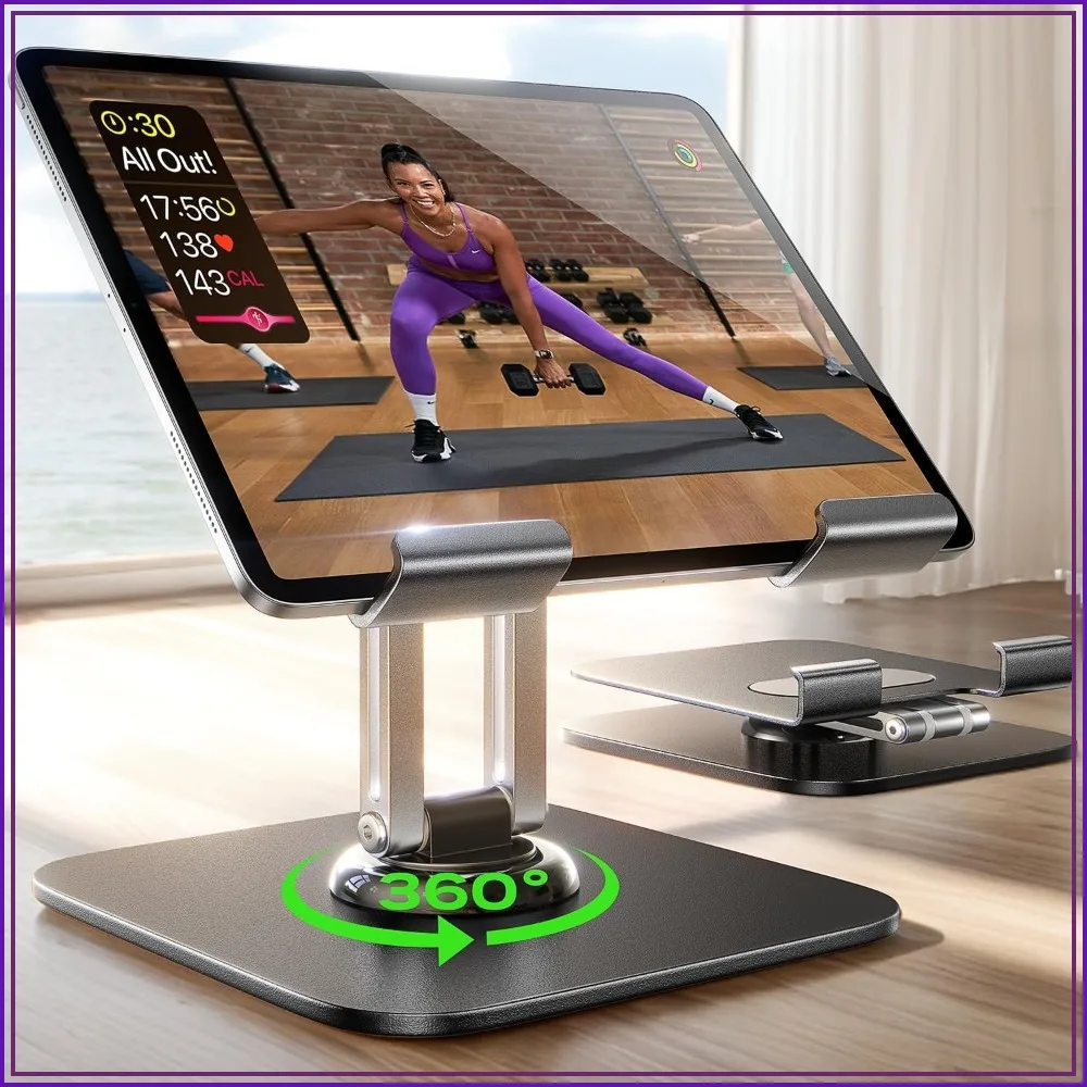 

Adjustable Tablet Stand for Desk, Compatible with iPad 11"-4.7", Kindle, PS, Switch, iPhone