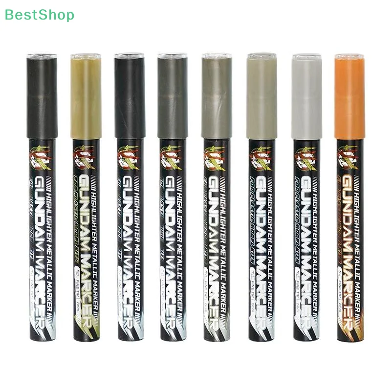 ★ ★ ★ Mech Malerei Farbe Metallic Marker Stift Reflektierende Farbe Modell Marker Stift Zeichnung Studenten Liefert