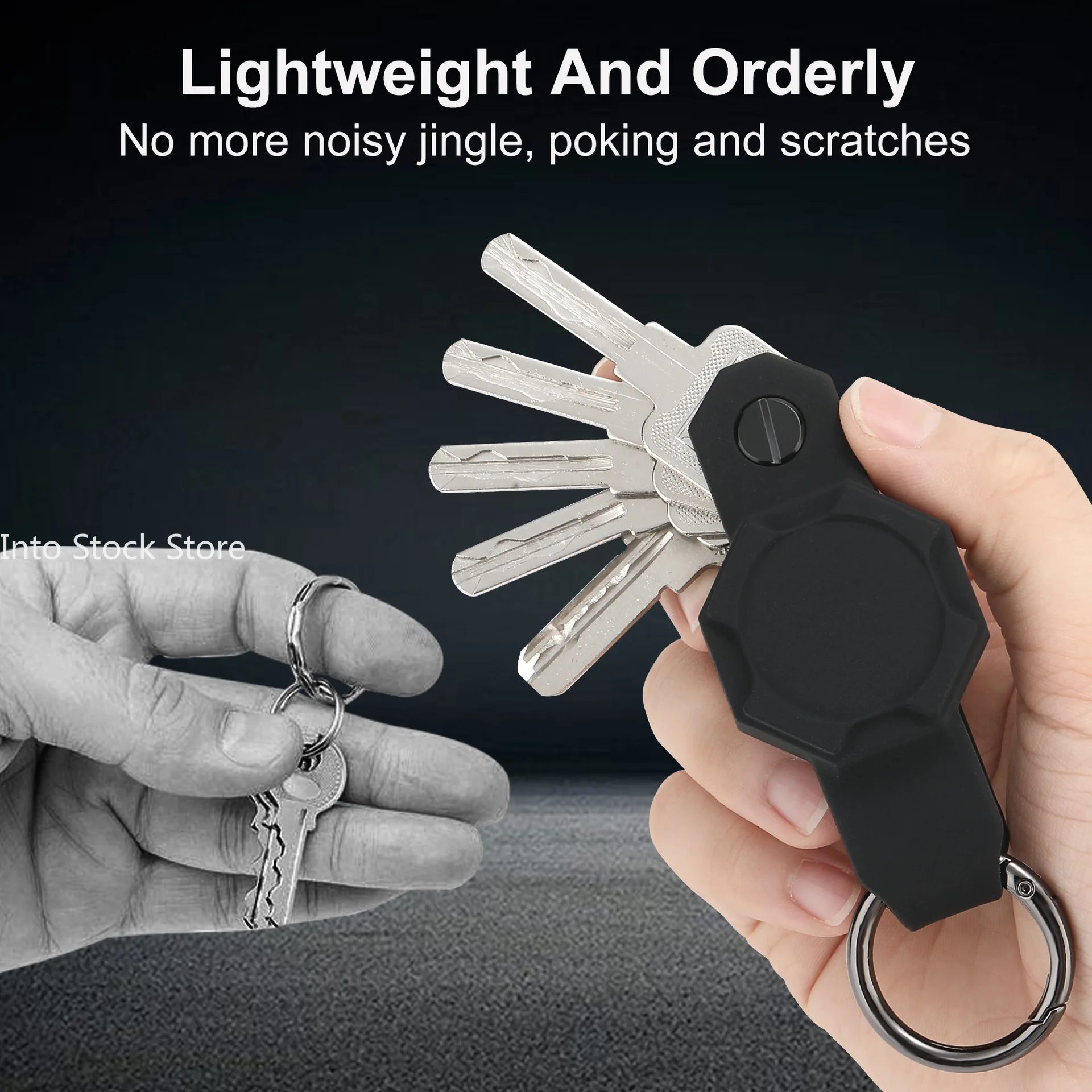 For Apple Airtags Keychain Silicone Case Waterproof Key Chain Ring Holder Case Man Accessories Key Organizer Anti-lost Ring Case