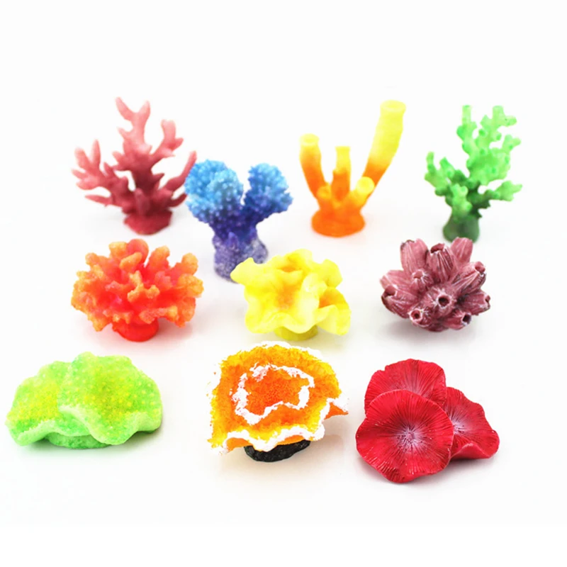 1pc Resin Fish Tank Landscape Aquarium Decoration Artificial Coral Cute Colorful Coral Fish Aquatic Ornament