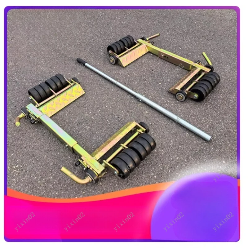 12 Wheel Anti-skid Pattern Plate Wheeled Trolley Car Porter Tool for Auto Repair Positioning Rescue Trailer