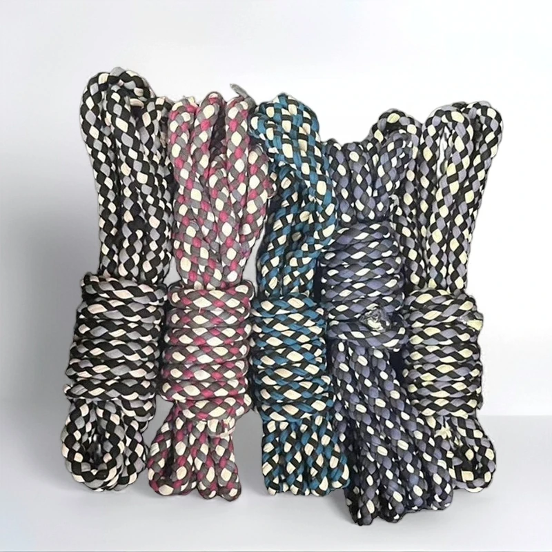 Tali Berbagai Gaya Acak 6m/8m Tali Anyaman Tahan Aus Tali Luar Ruangan untuk Penanganan dan Transportasi Kargo Mobil